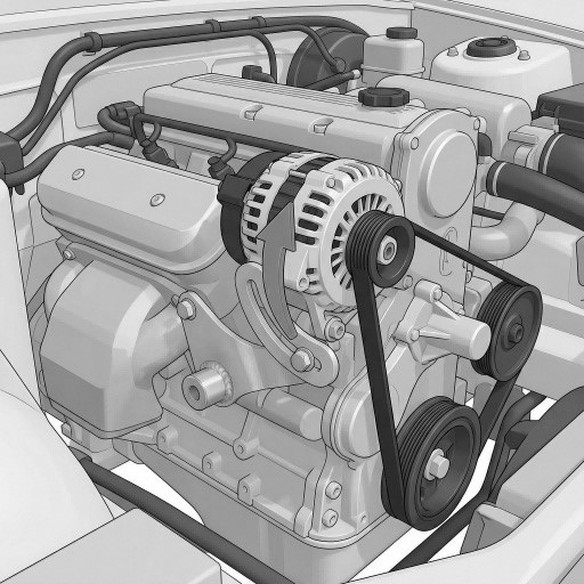 Generator Adjusting Bracket Location Generator Adjusting Bracket Location